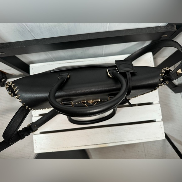 Valentino Demilune Whipstitch Black Leather Bag, Functional Size, Barely Worn - Picture 7 of 8